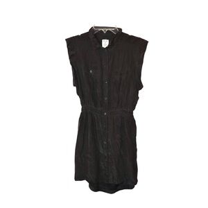 Yellow is Gold by Sunshine & Shadow Button Front Silk Dress Size Medium